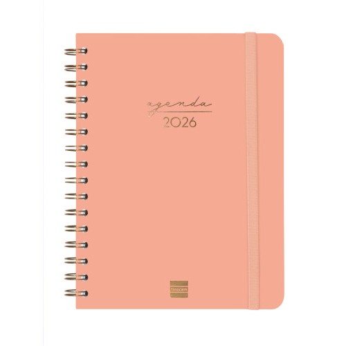 30532-AGENDA 2026 TRENDY ALMA E10 155X212MM SEMANA VISTA HORIZONTAL CORAL FINOCAM 762020526