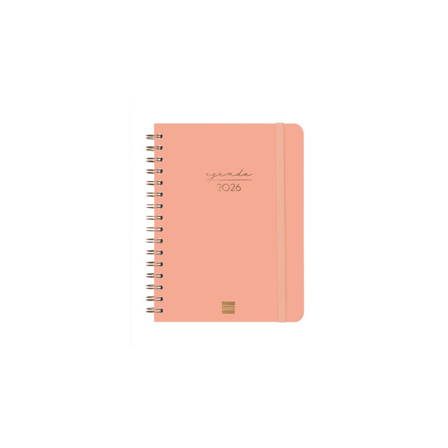 30532-AGENDA 2026 TRENDY ALMA E10 155X212MM SEMANA VISTA HORIZONTAL CORAL FINOCAM 762020526