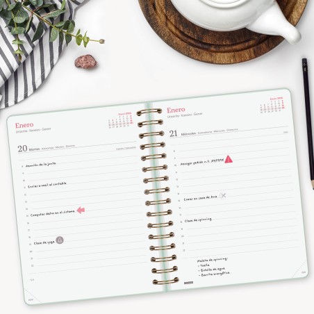 30537-AGENDA 2026 TRENDY ALMA E10 155X212MM DIA PAGINA MENTA FINOCAM 762040326