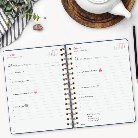 30540-AGENDA 2026 TRENDY ALMA E10 155X212MM DIA PAGINA AZUL FINOCAM 762040426