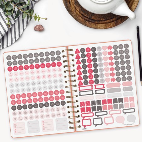 30543-AGENDA 2026 TRENDY ALMA E10 155X212MM DIA PAGINA CORAL FINOCAM 762040526