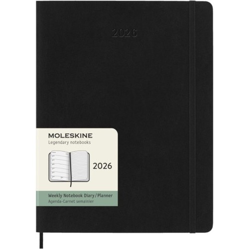 30569-AGENDA 2026 TAPA BLANDA 12 MESES SEMANAL XL (19 X 25 CM) NEGRA MOLESKINE DSB12WN4Y26
