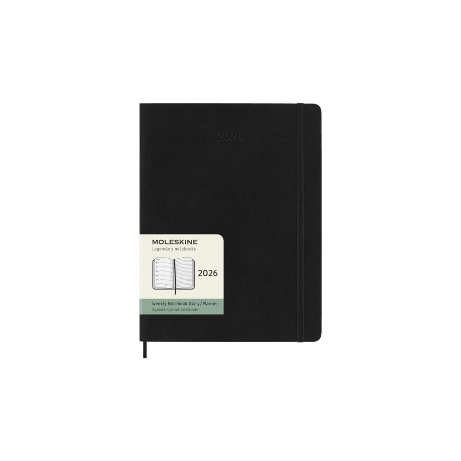 30569-AGENDA 2026 TAPA BLANDA 12 MESES SEMANAL XL (19 X 25 CM) NEGRA MOLESKINE DSB12WN4Y26