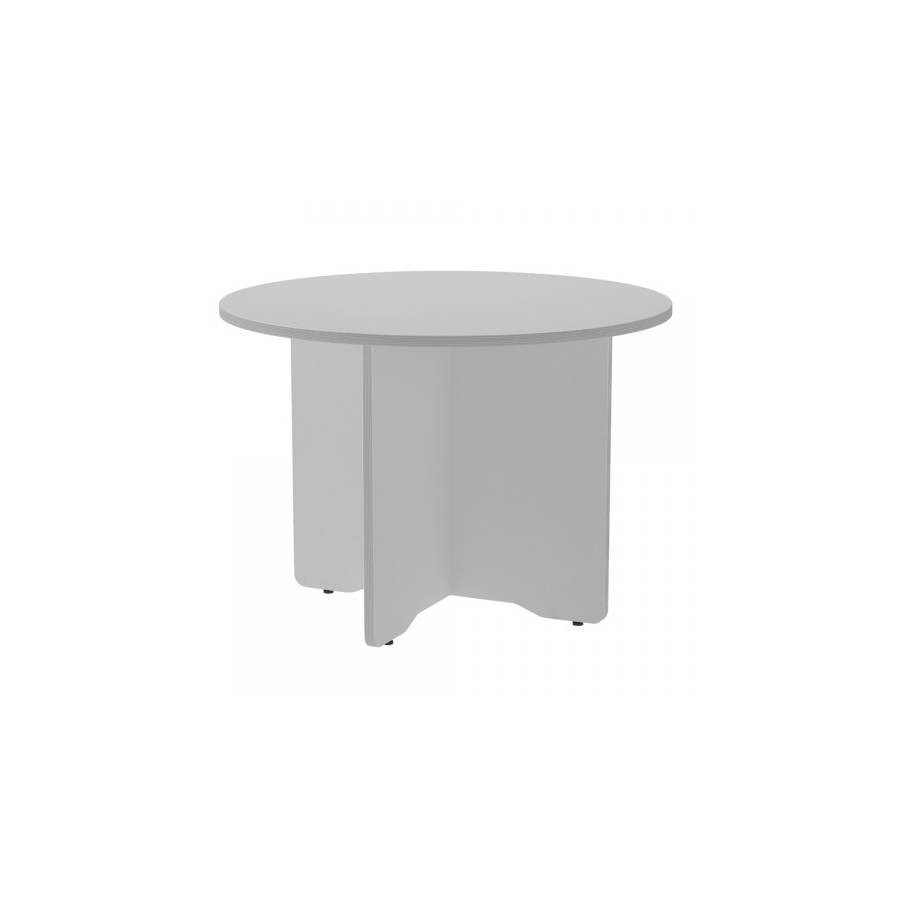 MESA DE REUNIONES REDONDA 100CM DE DIAMETRO. ALTURA 72CM. COLOR: PATA ALUMINIO / TABLERO GRIS ROCADA 3005AN02V24