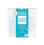 30693-CALENDARIO 2026 PARED TRENDY CHIC ESCRIBIR 300X300MM TURQUESA FINOCAM 787005826
