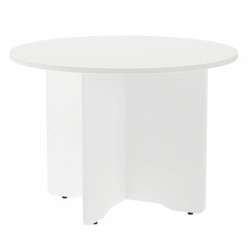 MESA DE REUNIONES REDONDA 100CM DE DIAMETRO. ALTURA 72CM. COLOR: PATA BLANCA / TABLERO BLANCO ROCADA 3005AW04V24