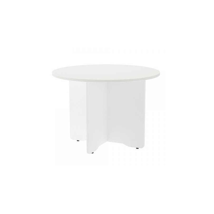 MESA DE REUNIONES REDONDA 100CM DE DIAMETRO. ALTURA 72CM. COLOR: PATA BLANCA / TABLERO BLANCO ROCADA 3005AW04V24