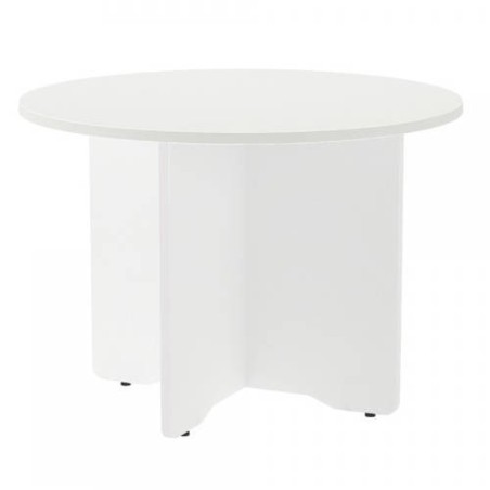 MESA DE REUNIONES REDONDA 100CM DE DIAMETRO. ALTURA 72CM. COLOR: PATA BLANCA / TABLERO BLANCO ROCADA 3005AW04V24