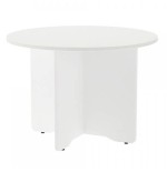 MESA DE REUNIONES REDONDA 100CM DE DIAMETRO. ALTURA 72CM. COLOR: PATA BLANCA / TABLERO BLANCO ROCADA 3005AW04V24