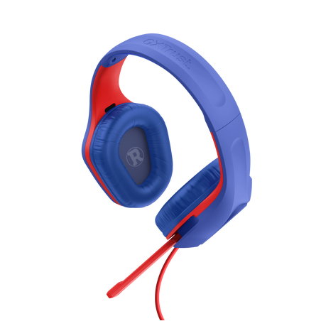 30722-Trust GXT 415SM Zirox Auriculares Alambrico Diadema Juego Azul, Rojo