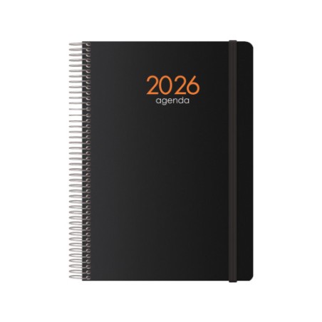 30769-AGENDA 2026 SYNCRO ESPIRAL DIA PAGINA 15 X 21 CM. NEGRO DOHE 11620 - 26
