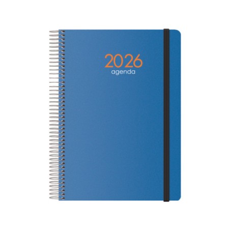 30771-AGENDA 2026 SYNCRO ESPIRAL DIA PAGINA 15 X 21 CM. AZUL DOHE 11628 - 26