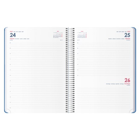 30780-AGENDA 2026 SYNCRO ESPIRAL DIA PAGINA 21 X 29 CM. AZUL DOHE 11625 - 26