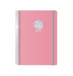 30800-AGENDA 2026 MEMPHIS ESPIRAL DIA PAGINA 15 X 21 CM. MODELO ROSA DOHE 12688 - 26