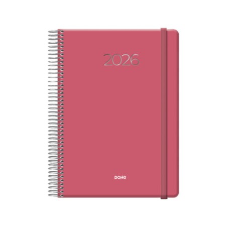 30808-AGENDA 2026 DENVER ESPIRAL DIA PAGINA 15 X 21 CM. COLOR ROSA DOHE 12723 - 26