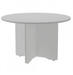 MESA DE REUNIONES REDONDA 120CM DE DIAMETRO. ALTURA 72CM. COLOR: PATA ALUMINIO / TABLERO GRIS ROCADA 3006AN02V24