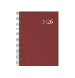 30816-AGENDA 2026 SEGOVIA ESPIRAL DIA PAGINA 14 X 20 CM. COLOR BURDEOS DOHE 12734 - 26