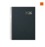 30818-AGENDA 2026 SEGOVIA ESPIRAL DIA PAGINA 14 X 20 CM. COLOR NEGRO CATALAN DOHE 12735 - 26