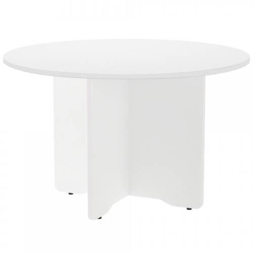 MESA DE REUNIONES REDONDA 120CM DE DIAMETRO. ALTURA 72CM. COLOR: PATA BLANCA / TABLERO BLANCO ROCADA 3006AW04V24