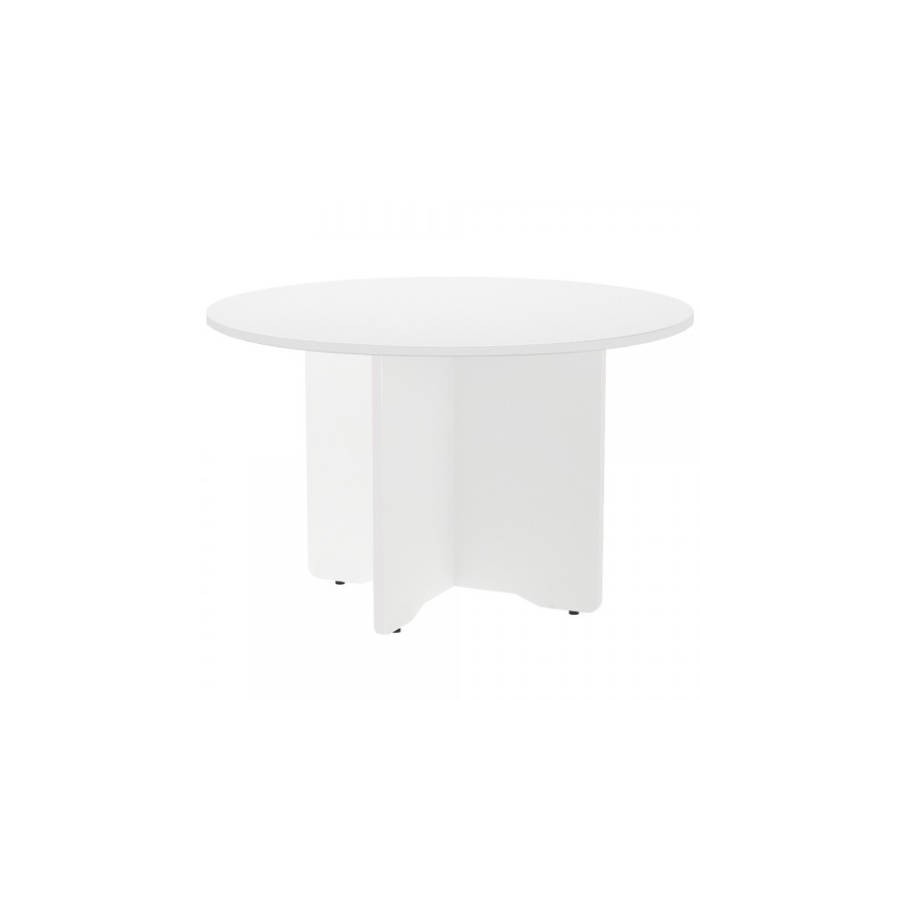 MESA DE REUNIONES REDONDA 120CM DE DIAMETRO. ALTURA 72CM. COLOR: PATA BLANCA / TABLERO BLANCO ROCADA 3006AW04V24