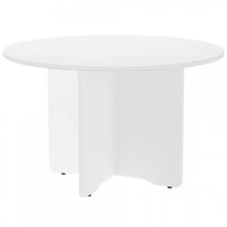 MESA DE REUNIONES REDONDA 120CM DE DIAMETRO. ALTURA 72CM. COLOR: PATA BLANCA / TABLERO BLANCO ROCADA 3006AW04V24
