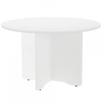 MESA DE REUNIONES REDONDA 120CM DE DIAMETRO. ALTURA 72CM. COLOR: PATA BLANCA / TABLERO BLANCO ROCADA 3006AW04V24