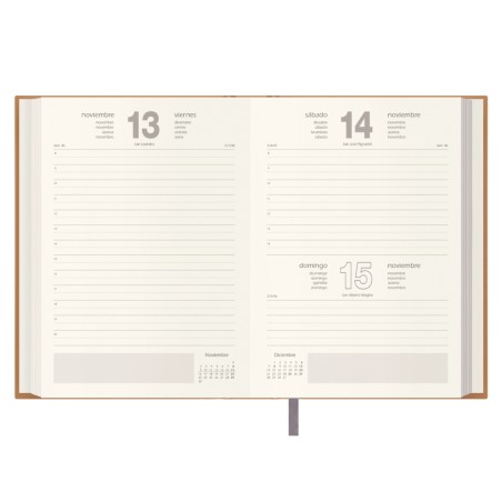 30825-AGENDA 2026 LISBOA DIA PAGINA 14 X 20 CM. COLOR CAMEL DOHE 11803 - 26