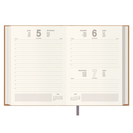 30831-AGENDA 2026 LISBOA DIA PAGINA 14 X 20 CM. COLOR CAMEL CATALAN DOHE 12693 - 26
