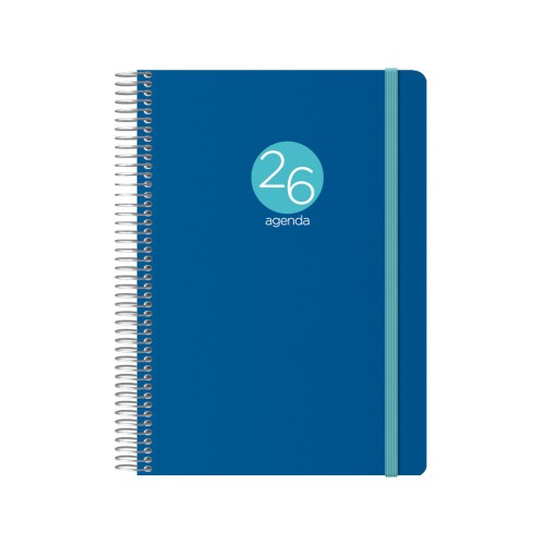 30860-AGENDA 2026 MEMPHIS ESPIRAL DIA PAGINA 15 X 21 CM. MODELO AZUL DOHE 12746 - 26