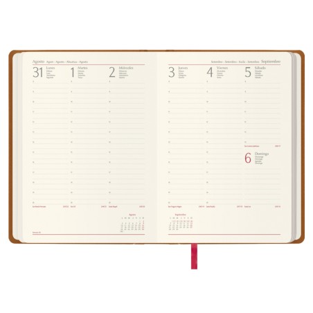 30867-AGENDA 2026 MANAOS SEMANA VISTA 17 X 24 CM. COLOR MARRON DOHE 12760 - 26