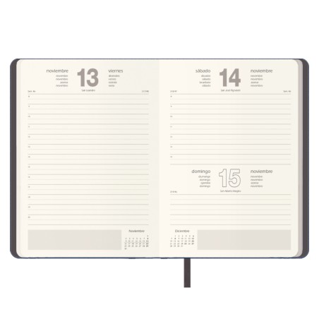 AGENDA 2026 MANHATTAN DIA PAGINA 14 X 20 CM. COLOR AZUL DOHE 12866 - 26