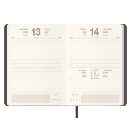 30877-AGENDA 2026 MANHATTAN DIA PAGINA 14 X 20 CM. COLOR NEGRO DOHE 12867 - 26