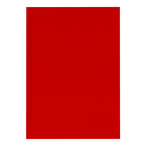 30942-AGENDA 2026 MINIMAL A5 15X21CM DIA PAGINA COLOR ROJO OXFORD 400201724