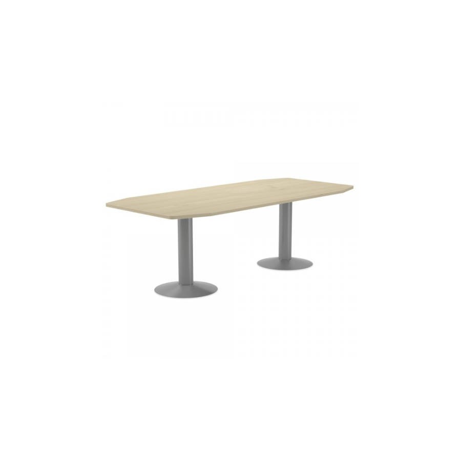 3095-MESA DE REUNIONES 220X100X72CM. COLOR: PATA METALICA GRIS / TABLERO HAYA ROCADA 3003AT01