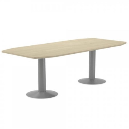 3095-MESA DE REUNIONES 220X100X72CM. COLOR: PATA METALICA GRIS / TABLERO HAYA ROCADA 3003AT01