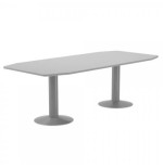 3096-MESA DE REUNIONES 220X100X72CM. COLOR: PATA METALICA GRIS / TABLERO GRIS ROCADA 3003AT02