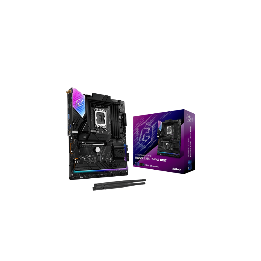 31018-Asrock B860 Lightning WiFi Intel B860 LGA 1851 (Socket V1) ATX