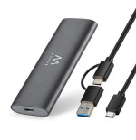 31054-Ewent EW7060 caja para disco duro externo Caja externa para unidad de estado solido (SSD) Gris Oscuro