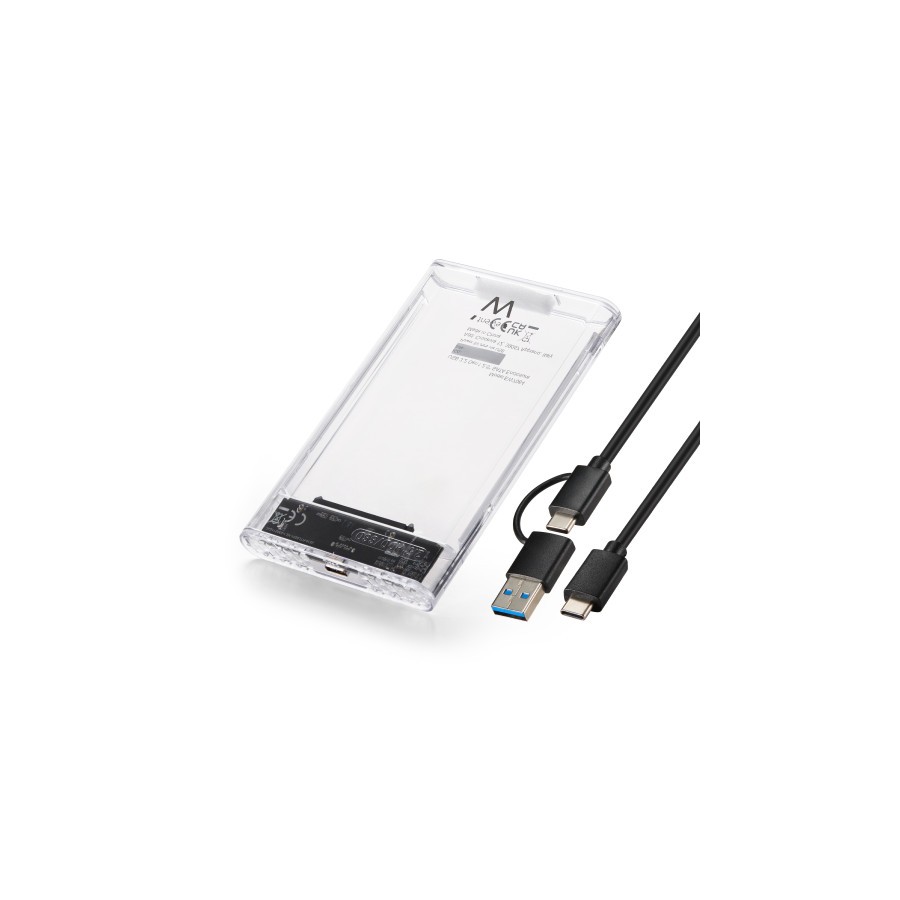 31057-Ewent EW7064 caja para disco duro externo Caja externa para unidad de estado solido (SSD) Transparente 2.5"