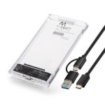 31057-Ewent EW7064 caja para disco duro externo Caja externa para unidad de estado solido (SSD) Transparente 2.5"