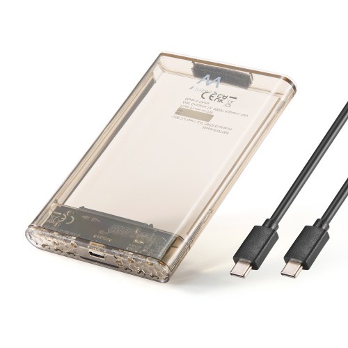 31058-Ewent EW7068 caja para disco duro externo Caja externa para unidad de estado solido (SSD) Transparente 2.5"