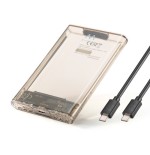 31058-Ewent EW7068 caja para disco duro externo Caja externa para unidad de estado solido (SSD) Transparente 2.5"
