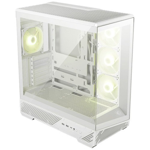 CAJA MSI MAG PANO 130R PZ WHITE,3X2.5"+2X2.5"/3.5",3X120+1X120MM (ARGB),2XUSB3.2+1USB3.2 TYPE C+AUDIO+MICRO,MID TOWER,BLANCA
