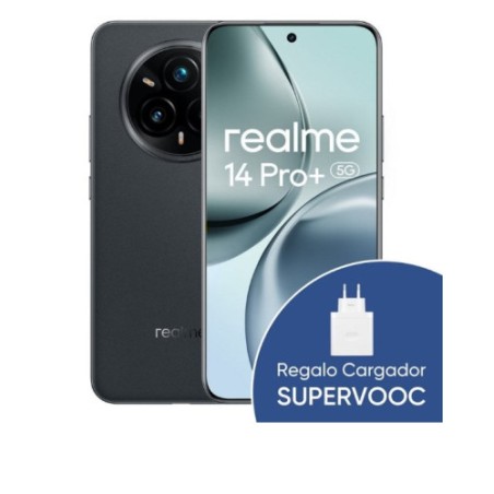 31077-REALME 14 PRO+ 5G 512GB 12GB SUEDE GREY INT NFC + SUPERVOOC 120W POWER ADAPTER WHITE
