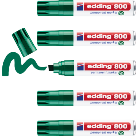 31078-MARCADOR PERMAMENTE PUNTA BISELADA 4-12MM. VERDE EDDING 10800-04