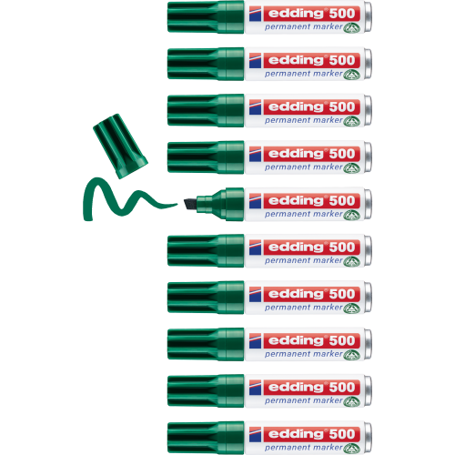 31079-MARCADOR PERMAMENTE PUNTA BISELADA 2-7MM. VERDE EDDING 10500-04