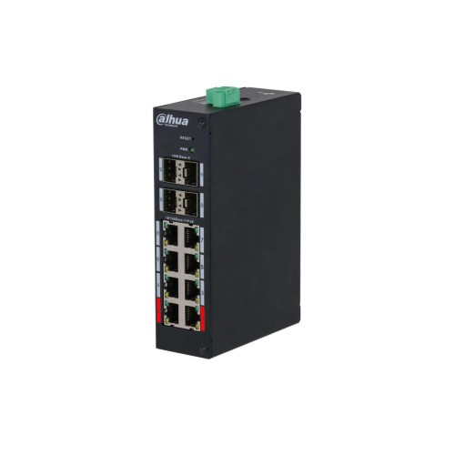 31134-(DH-HS4412-8ET-96) DAHUA SWITCH INDUSTRIAL MANAGED 8 PUERTOS POE 10/100 MBPS + 4 SFP 1000 MBPS UPLINK