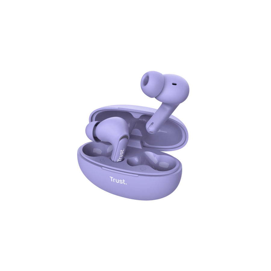 31158-Trust Yavi Auriculares True Wireless Stereo (TWS) Dentro de oido Llamadas/Musica USB Tipo C Bluetooth Purpura
