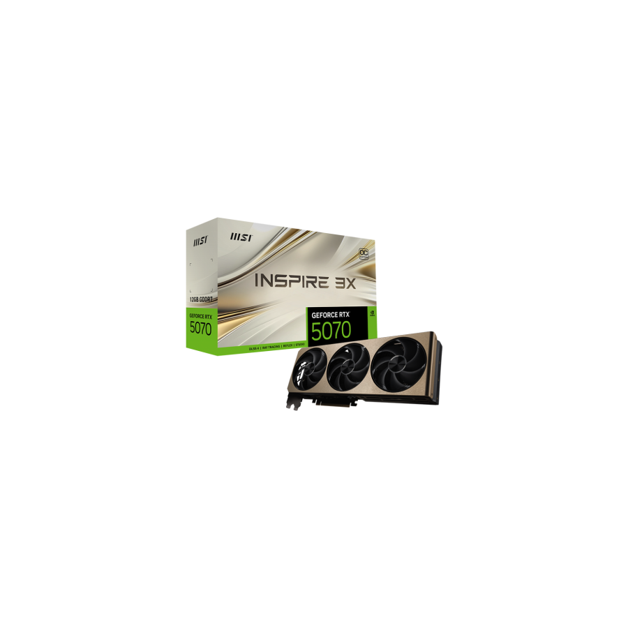 31164-MSI GeForce RTX 5070 12G INSPIRE 3X OC NVIDIA 12 GB GDDR7