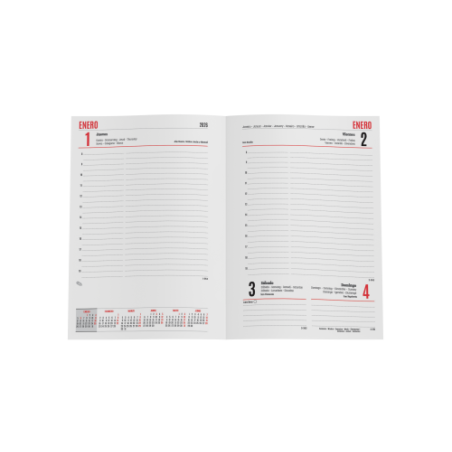 31196-AGENDA 2026 PARIS D/P 15x21 ROJO CASTELLANO INGRAF 356412